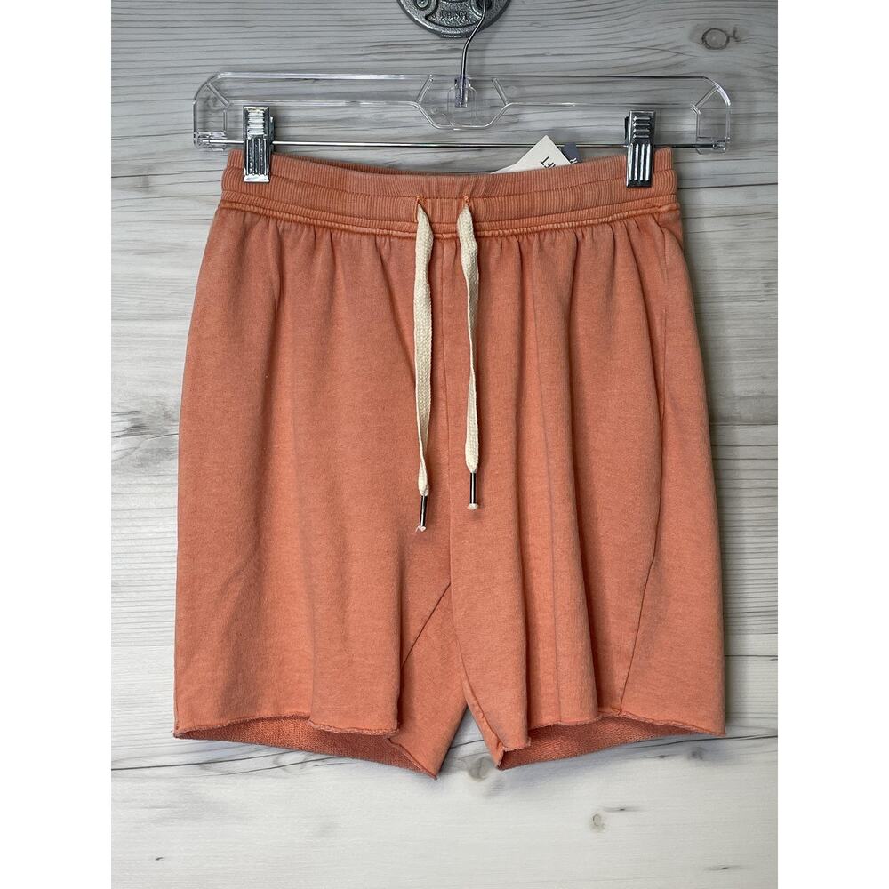 True Craft‎ Shorts Womens XS Rust Orange Drawstring Casual Lounge Cotton Blend